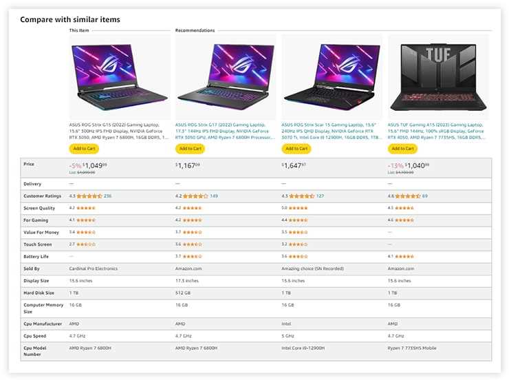amazon-comparison-feature