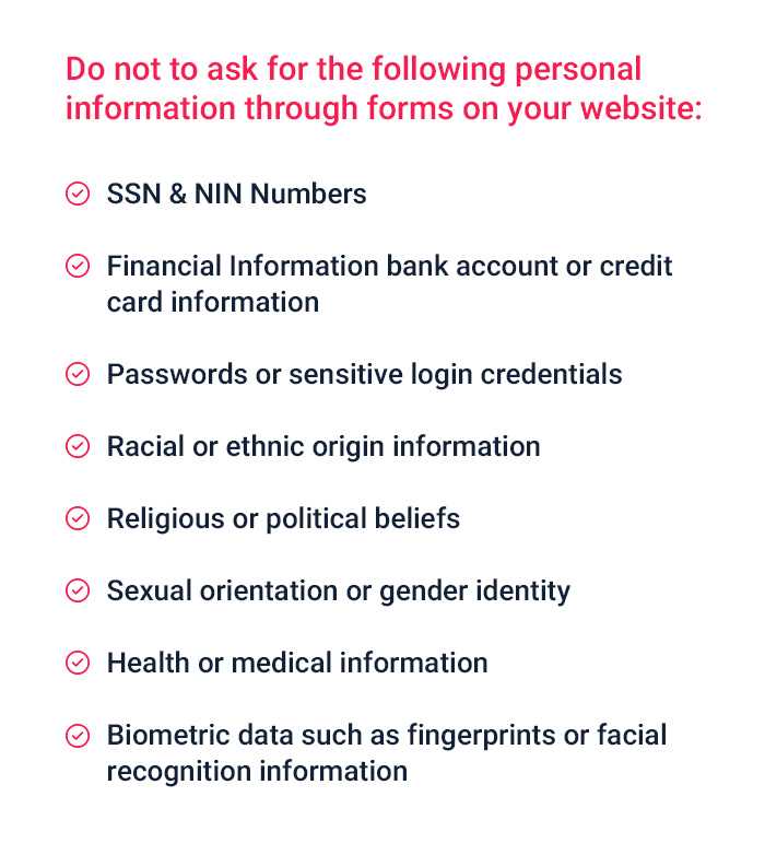 dont-ask for-extensively-personal-information